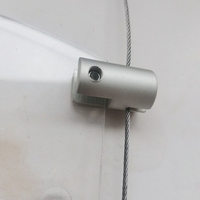 Aluminium Anodized Satin Finish Standoff 16*27 Cable Display Holder 3-8mm Panel Fasteners Sign Clamp Walron WAC-1627-ST