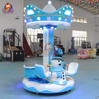 Manèges pour enfants à pièces Carrousel portable Petit champ de foire Merry-Go-Round 3 places Mini carrousel d'intérieur Cheval à vendre