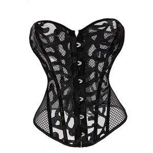 Bustier Corset Sexy Waist Trainer Lace Mesh Corset Steampunk Women Gothic Clothing Lingerie Modeling Strap Slimming <strong>Underbust</strong> - Product Image 1