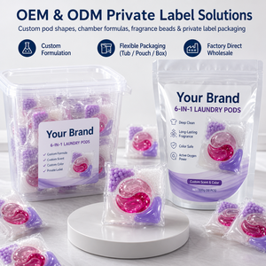 6 in 1 Laundry <b>Detergent</b> Pods Floral Fruity Scent Automatic <b>Machine</b> Use Disposable Cleaning Capsules for Apparel - Product Image 6