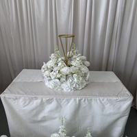 Karangan Bunga Lilin Modern Buatan Tangan Sutra Campuran Putih Impian Diameter 40cm IFG Factory Direct untuk Hari Valentine Hari Ibu