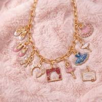 Collier avec pendentif personnalisé pour femmes, acier inoxydable plaqué or, bijoux tendance, pendentif mignon et polyvalent