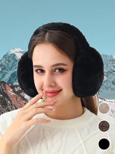 <span class=keywords><strong>Cache</strong></span>-oreilles en peluche pliante d'hiver pour femmes couvre-oreilles chauds en fausse fourrure pour dames bandeau extérieur avec <span class=keywords><strong>cache</strong></span>-oreilles - Product Image 5