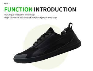 Naturaleza conductora punta ancha plana descalza minimalista electrón cobre conectar tierra energía puesta a tierra zapatos - Product Image 3