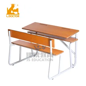 Intera vendita studente sedia e tavolo in legno 3 posti di scuola panchina
