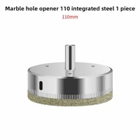 Broca de diamante de 110 mm, modelo M10702, para perforación de mampostería, vidrio, azulejos y mármol; herramienta de perforación electrochapada.