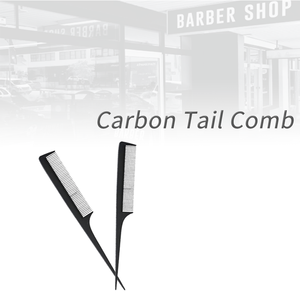 <span class=keywords><strong>Peigne</strong></span> à queue de rat professionnel durable antistatique à dents fines en fibre de carbone et nylon, plusieurs couleurs, pour salon de coiffure, usage commercial - Product Image 1