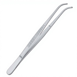 Pinces chirurgicales en acier inoxydable à pointe courbée, instrument de chirurgie générale, manuel, certifié CE, classe I, pinces de haute qualité - Product Image 3