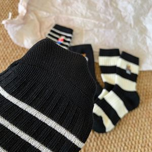 Chaussettes pour bébé en tricot à rayures de dessin animé élégantes pour enfants, nouveau style printemps 2025 pour garçon - Product Image 3