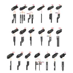 Venta al por mayor de fábrica: Escobilla limpiaparabrisas híbrida diseñada de 14-28 pulgadas con 19 adaptadores, compatible con el <span class=keywords><strong>99</strong></span>% de los modelos de coches, fácil instalación, de caucho natural. - Product Image 6