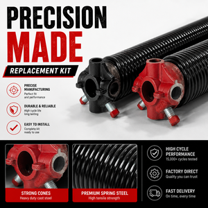 Garage <b>Door</b> Torsion <b>Spring</b> Residential Adjustable Durable Precision Garage <b>Door</b> <b>Springs</b> Cones Replacement Kit - Product Image 1