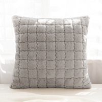 Housse de coussin de luxe en peluche brodée à rayures, 100 % polyester, certifiée Oeko-Tex, pour canapé, salon, décoration intérieure
