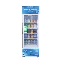 Vente directe usine : Distributeurs automatiques réfrigérés intelligents sans personnel, en acier galvanisé, alimentés par l'IA, pour un service en libre-service 24h/24 avec scanner