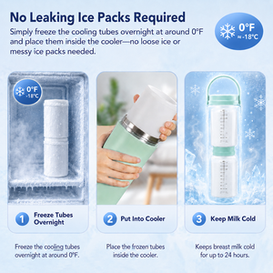 Refroidisseur de biberons rapide pour bébé, refroidisseur de lait portable, isolateur en acier, thermos pour lait maternel, pour le stockage du lait maternel en voyage - Product Image 3