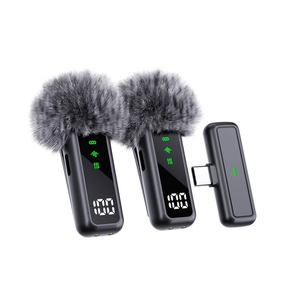 T30 Mini inalámbrico C condensador auricular micrófono compatible con grabación de vídeo Streaming Conversión de voz reducción de ruido Dual - Product Image 1