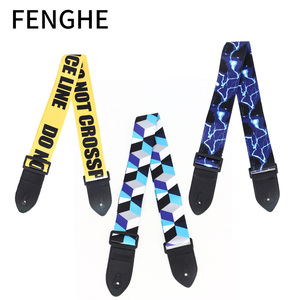 2003 stile Vintage ricamato chitarra <span class=keywords><strong>tracolla</strong></span> regolabile cotone universale <span class=keywords><strong>basso</strong></span> elettrico cinturino - Product Image 4