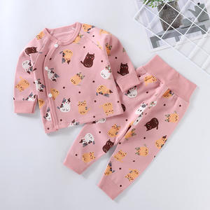 ชุดหมีผ้าฝ้าย100% สำหรับเด็กแรกเกิดเสื้อผ้าแขนสั้นลำลองลายกล่องแขนยาว - Product Image 4