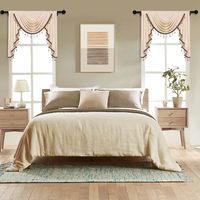 Cortina cenefa de cascada opaca de chenilla de lujo de estilo europeo para decorar el hogar, Villa, sala de estar, ventanas