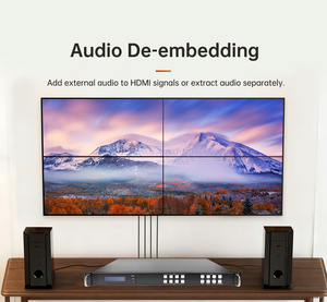Chuyên Nghiệp 4X4 AV Liền Mạch 4K Cố Định Ma Trận Switcher Với Cho 2.0 Kim Loại Xây Dựng Âm Thanh/<span class=keywords><strong>Video</strong></span> Tường Nối - Product Image 5