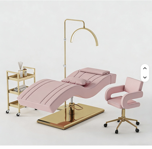 Cama de belleza eléctrica ajustable y curvada para limpieza facial, cama para pestañas, silla cosmética para salón - Product Image 5