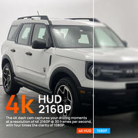 Holroadx Caméra embarquée 4K pour Ford Mondeo EVOS 2022-2024 Avant/Arrière Contrôle par application WIFI GPS en option Plug & Play Vision nocturne