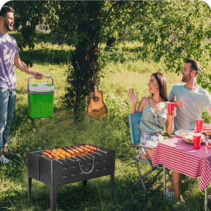 Rectangle churrasqueira a carvao Noir Alimentaire Cuisson Barbecue grill Pliant Charbon de bois barbecue Grills Extérieur - Product Image 6