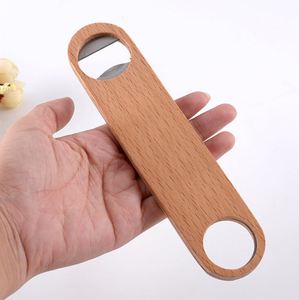Custom logo Wooden Flat Board Speed Bottle <b>Openers</b> Home Beer Cap Wooden Cover Wood Bottle <b>Opener</b> - Product Image 3