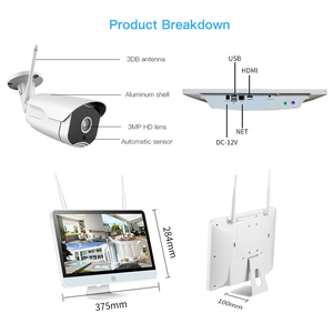 Hệ Thống Camera An Ninh Không Dây 5mp 8ch Camera Wifi Ghi Âm Chống Nước Bộ An Ninh Giám Sát Hồng Ngoại - Product Image 2