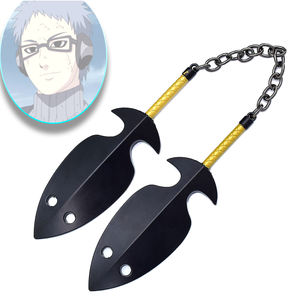 Ninja <span class=keywords><strong>Anime</strong></span> Chojuro Hiramekarei 32cm 101G Metal Twin Swords <span class=keywords><strong>Anime</strong></span> arma modelo Ninja Craft Display artefacto - Product Image 1
