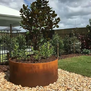 Garden Landscape Edging Corten Steel <b>Black</b> Outdoor Circle <b>Edge</b> - Product Image 6