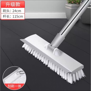 Brosse de sol avec manche long de 112 cm, poils en nylon, outil de nettoyage pour salle de bain et toilettes - Product Image 2