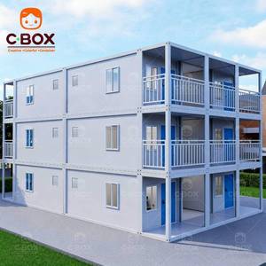 Cbox Vente en gros de maisons conteneurs démontables, résidence moderne à 3 étages, unités d'habitation préfabriquées en panneaux sandwich pour le personnel - Product Image 2