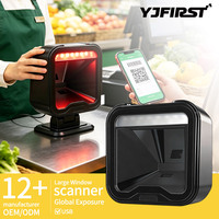 YJFIRST Scanner de codes-barres de présentation mains libres 2D/1D, capteur CMOS, mini format, scanner de bureau USB pour entrepôt, stock YJ-8063Q