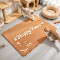 Tapis tufté personnalisé OEM avec motif graphique, tapis en peluche mignon pour chat, tapis de sol personnalisé avec texte et motif, vente en gros