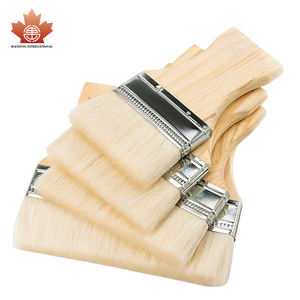 Pinceau plat professionnel en nylon pour les peintres à l'huile et à l'aquarelle, pinceau en bois pour artistes - Product Image 1