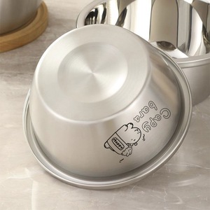 Recipiente de Cocina de Acero Inoxidable 304, Redondo, Apilable, de Grado Alimenticio, para Lavar Vegetales, Sazonar, Tazón para Sopa, Uso Doméstico en la Cocina - Product Image 1