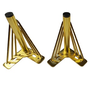 Pieds de table en fonte d'acier de haute qualité, robustes, luxueux et modernes, couleur or, pour salon, chambre, bureau, salle à manger - Product Image 1