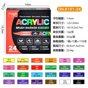 Stylos marqueurs acryliques à pointes souples remplis de liquide, conception sans pression, idéaux pour les étudiants, pour le dessin et le graffiti, marqueurs imperméables - Product Image 5