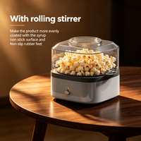 Machine à Popcorn Mini Portable 850W – Ajoutez de l'Huile, du Chocolat, du Miel pour Créer Différentes Saveurs de Popcorn – Appareil à Popcorn