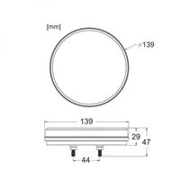 Feux arrière LED ronds de 5,5 pouces pour remorque, 12/24V, homologués ECE EMARK, étanches, avec feux de freinage, de position et de clignotants pour camion