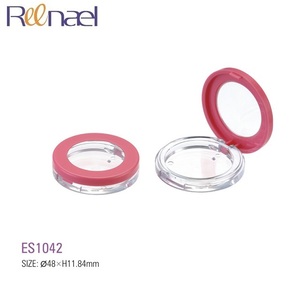 Nhỏ Bản Lề Nhựa Trường Hợp Vòng Hình Dạng Hộp 36 Mm <span class=keywords><strong>Eyeshadow</strong></span> Container Với Cửa Sổ - Product Image 1