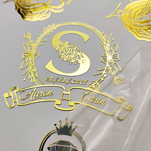 สติกเกอร์ไวนิลแฟชั่นคุณภาพสูง ออกแบบลายปั๊มทองตามสั่ง ทนทาน โรงงานขายส่งสำหรับซูเปอร์มาร์เก็ต 100 ชิ้น - Product Image 3