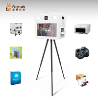 Série D Cabine à selfie Fotobox Machine Impression instantanée d'images Compatible avec les appareils photo Cabine à selfie Photo