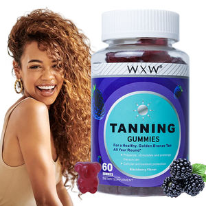 Wxw Stock Gomitas de bronceado Gummies de betacaroteno naturales Minerales para una piel bronceada saludable Productos de belleza mejorados Gummy de bronceado - Product Image 1
