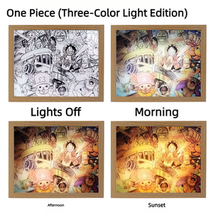 Cadre photo en bois avec éclairage LED, peinture Sunshine - Product Image 6