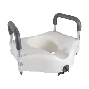 Rehausseur de siège de toilette portable pour adultes/personnes âgées handicapées, réglable en hauteur, avec accoudoirs, pour WC - Product Image 4