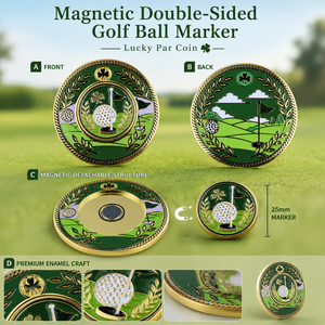 Marcador Magnético para Pelotas de Golf con Diseño Artístico en Esmalte, Ideal para Regalos y Eventos en Campos de Golf - Product Image 4