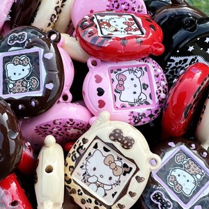 Cuentas acrílicas de 36mm*30mm con diseño de gato estilo <span class=keywords><strong>Tamagotchi</strong></span> de dibujos animados japoneses para cadena de teléfono DIY - Product Image 6