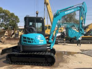 Vente flash, prix bas, excavatrice Kobelco SK55 d'occasion, 5 tonnes, boîte de vitesses et pompe d'origine japonaise de haute qualité, matériel de construction - Product Image 5