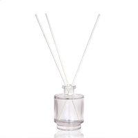Bouteilles diffuseurs cylindriques en verre transparent sans plomb personnalisées en usine, 100 ml, vides, pour aromathérapie, options de couleur et logo OEM